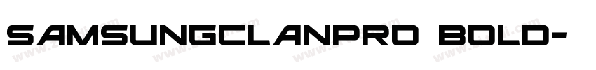 SamsungClanPro Bold字体转换